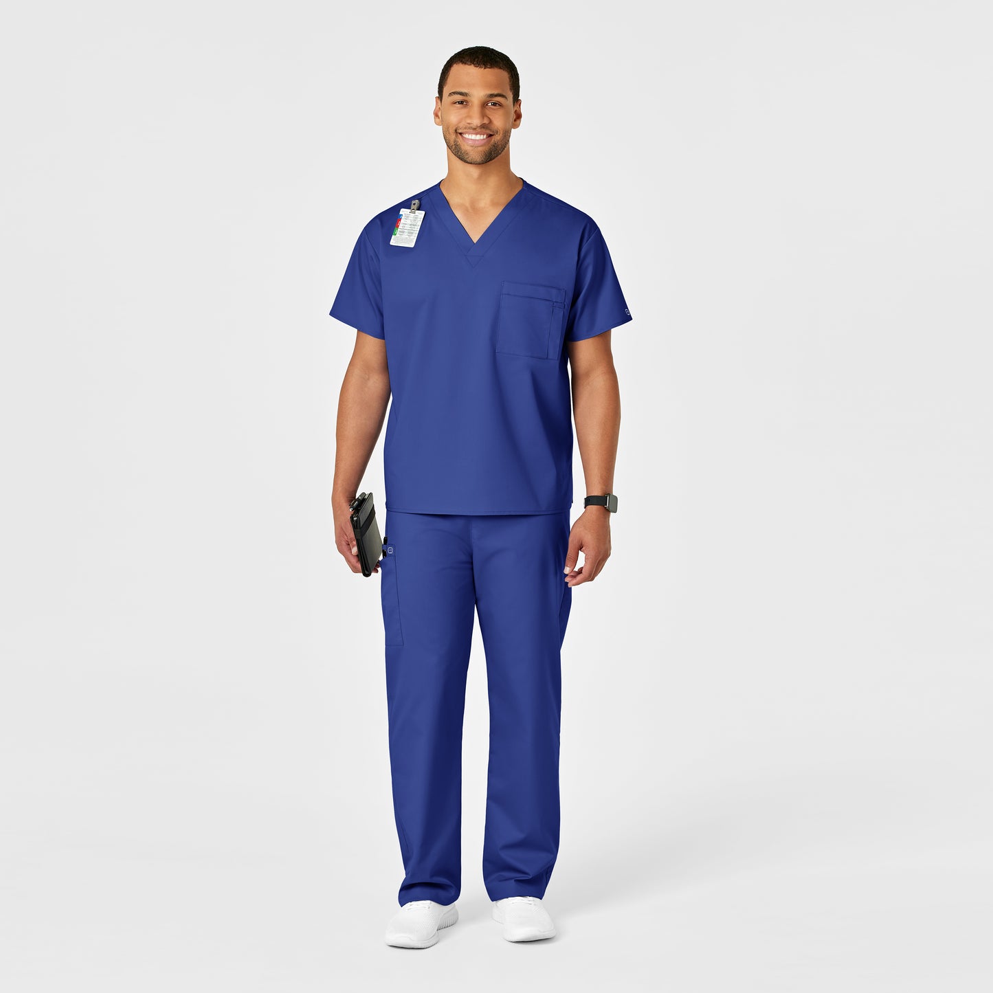 100-500 Unisex Scrub Set Galaxy Blue w/ University Orthopedics Logo