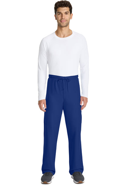 Unisex Mid Rise Drawstring Straight Pant in Galaxy Blue